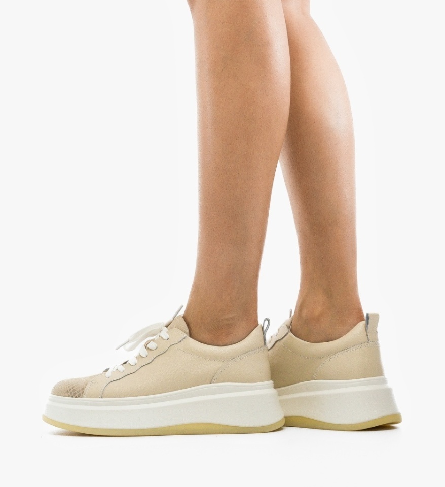 Pantofi Casual Priki Bej - Img 2