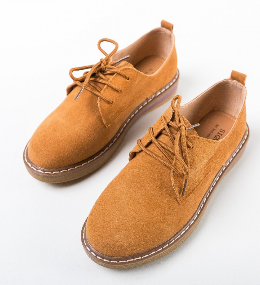 Pantofi Casual Romena Camel - Img 16
