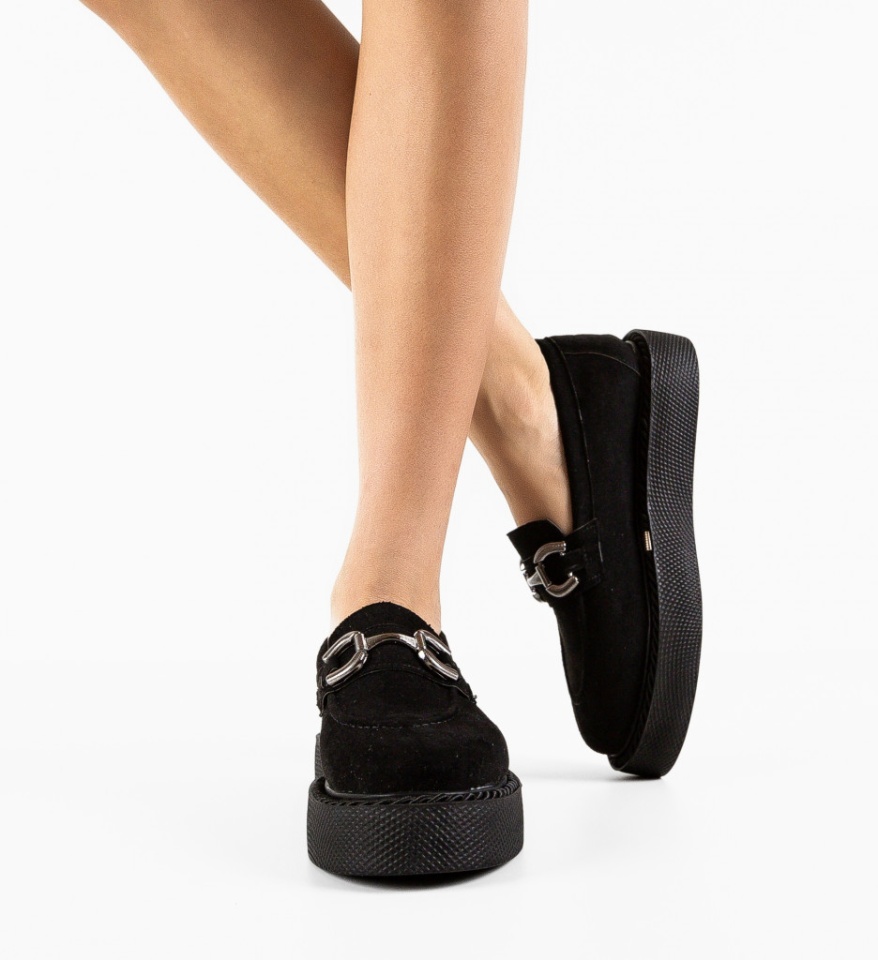 Pantofi Casual Selvie Negri - Img 7