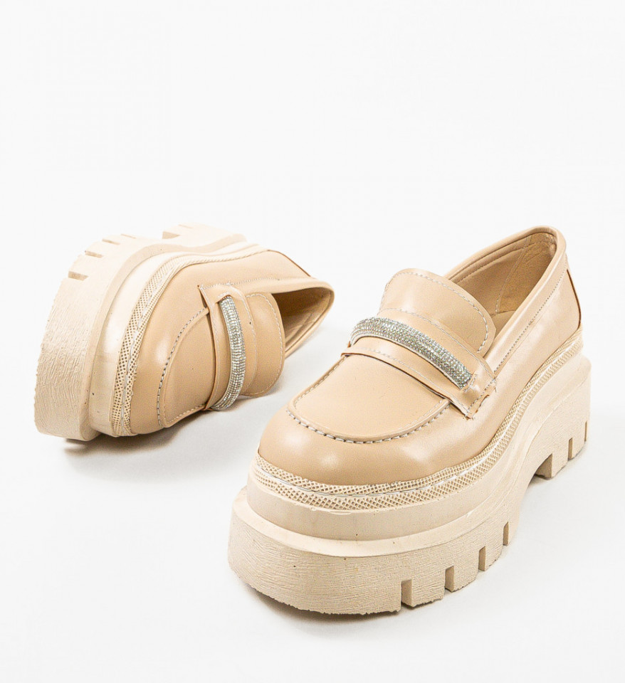 Pantofi Casual Skenara Bej - Img 3