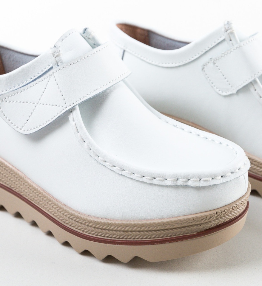Pantofi Casual Straif Albi - Img 12
