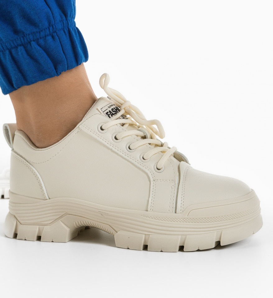 Pantofi Casual Tillie Bej - Img 6