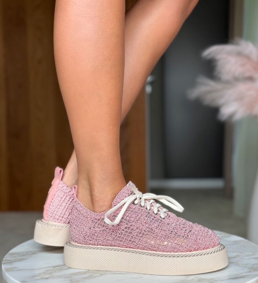 Pantofi Casual Ystory Roz 2 - Img 14