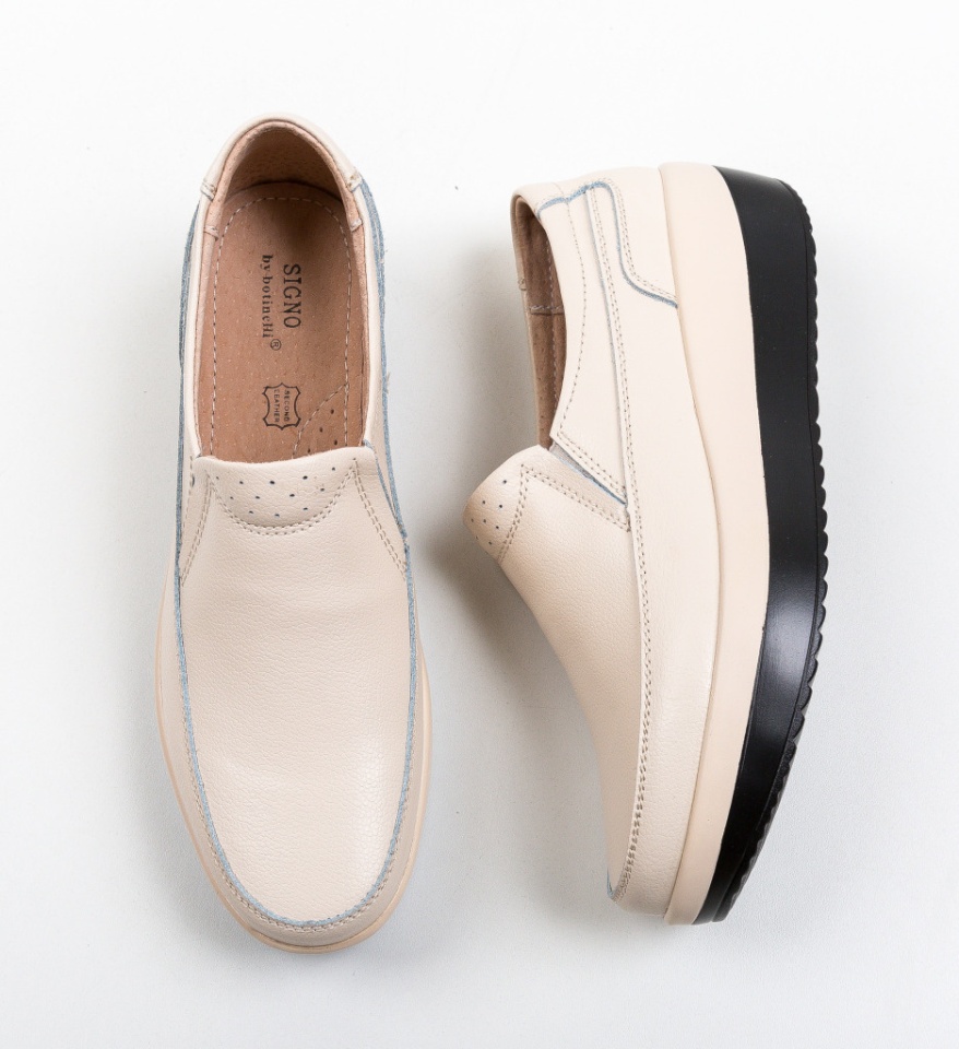 Pantofi Casul Freeman Bej - Img 13