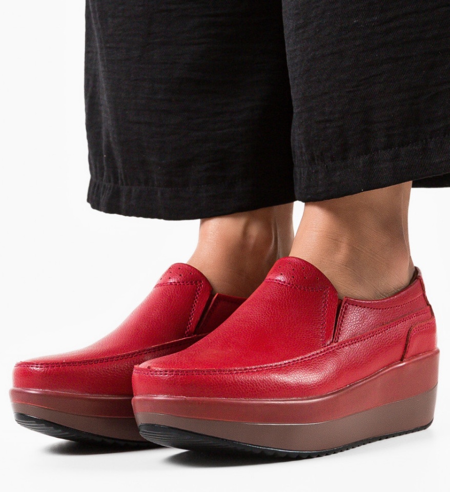 Pantofi Casul Freeman Rosii - Img 5