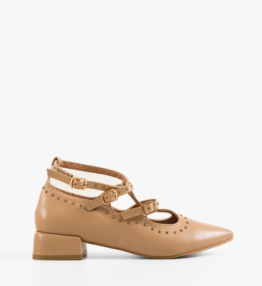 Pantofi cu toc Leslie Nude - Img 4