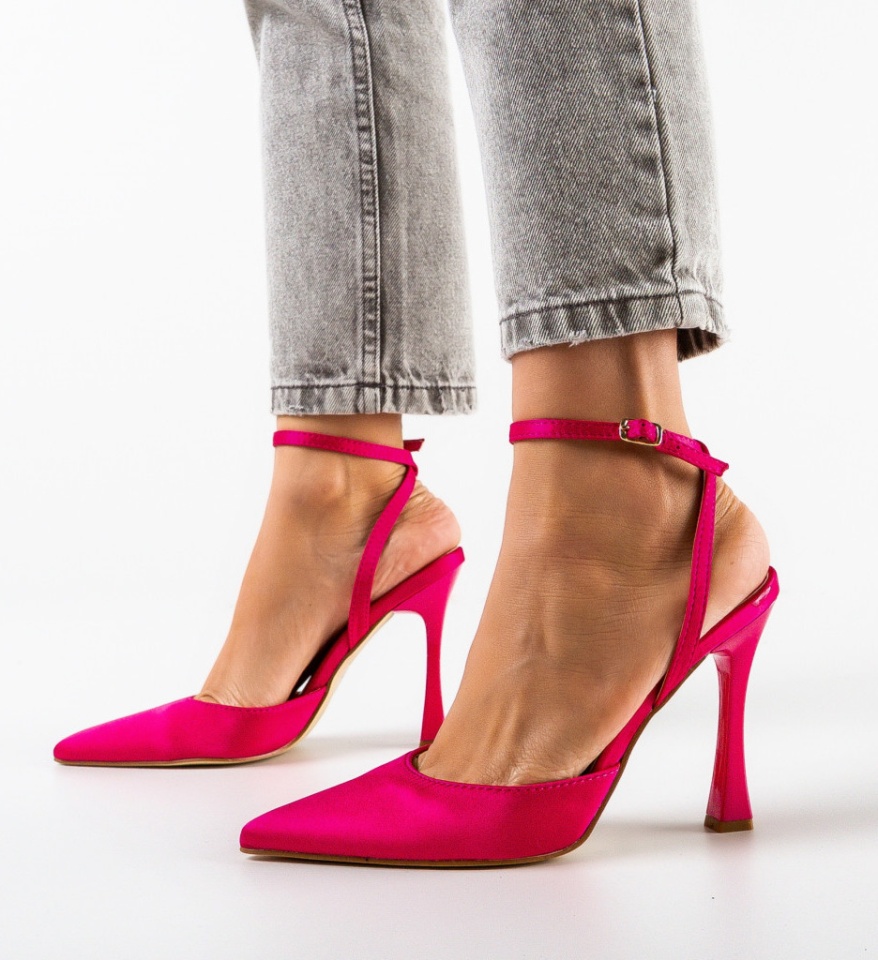 Pantofi cu toc Lizor Fuchsia - Img 6