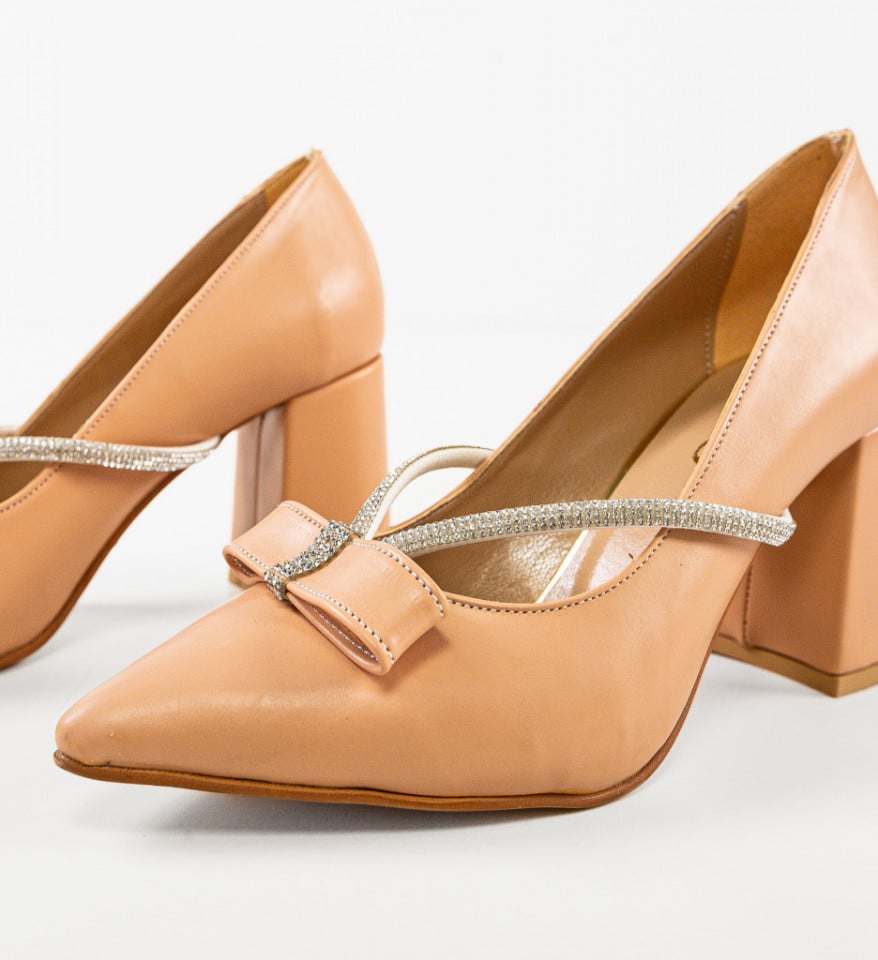Pantofi cu toc Nynut Nude - Img 3