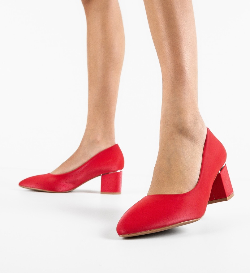 Pantofi dama Berry Rosii - Img 5