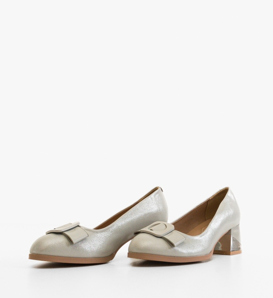 Pantofi dama Bushra Argintii - Img 2