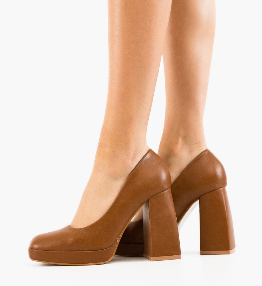 Pantofi dama Davis Camel - Img 4