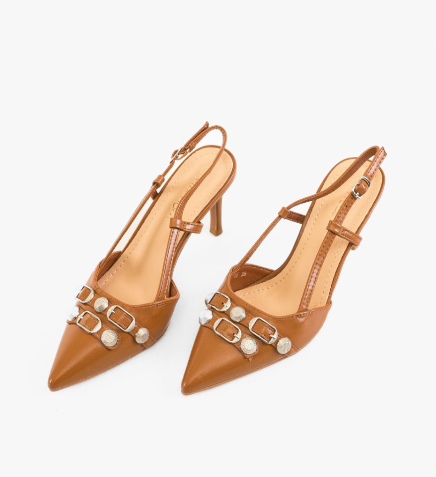 Pantofi dama Fleur Camel - Img 2