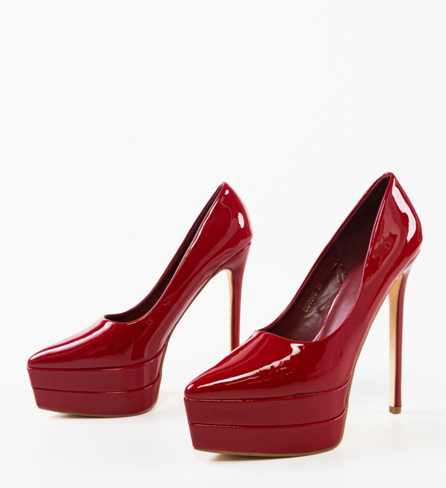 Pantofi dama Heath Rosii - Img 3