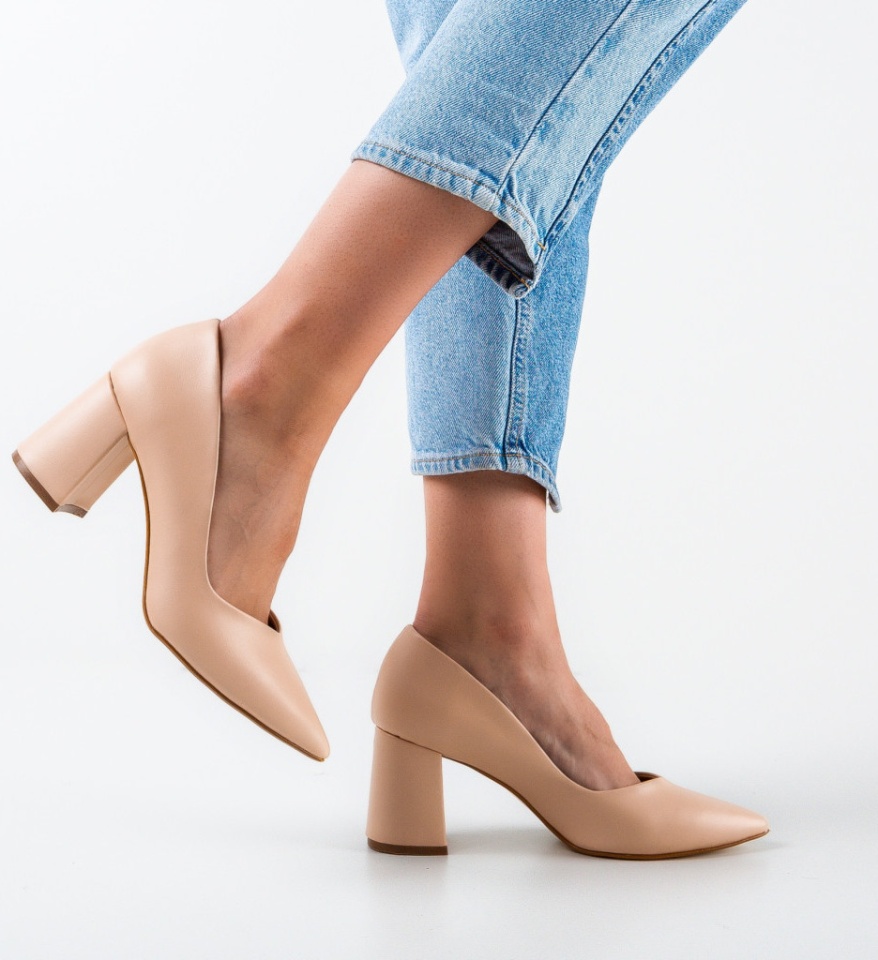 Pantofi dama Lilly Bej - Img 6