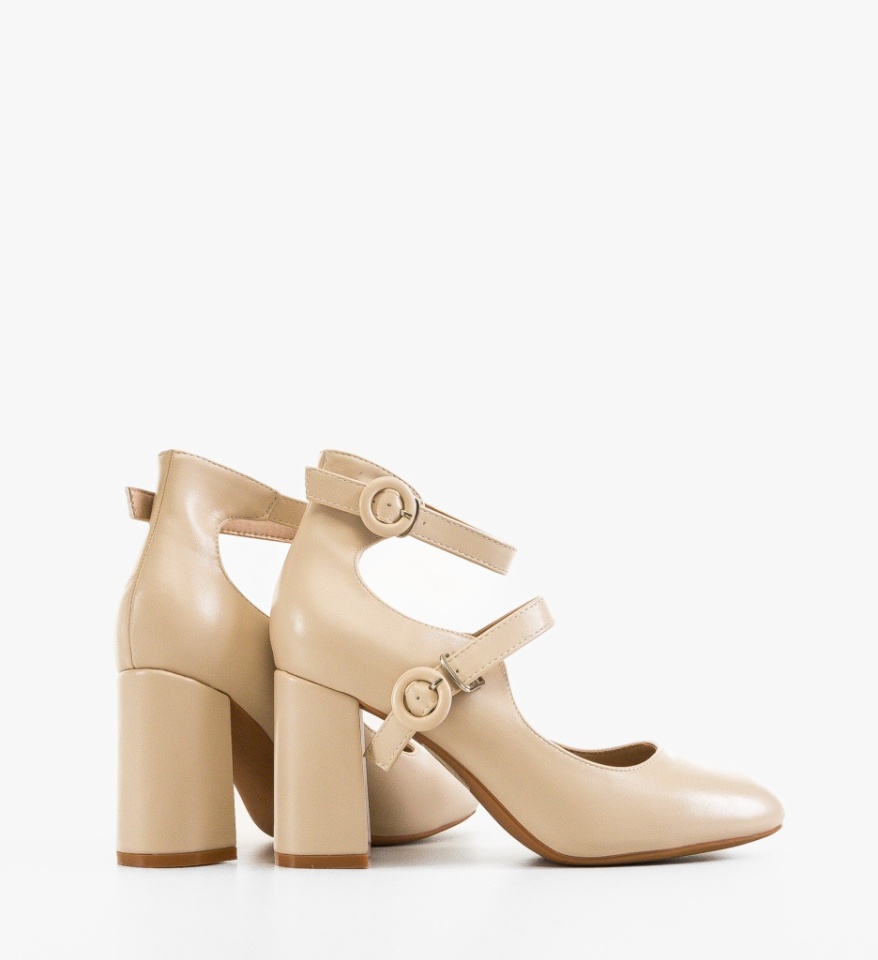 Pantofi dama Rasthe Bej - Img 3