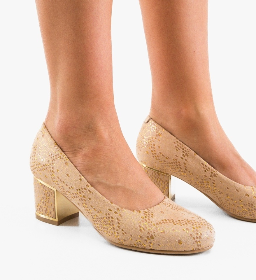 Pantofi dama Teord Bej - Img 2