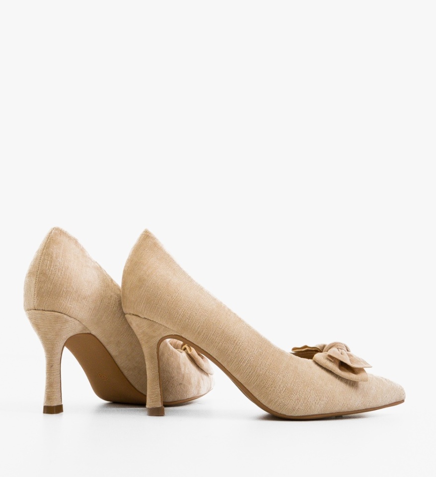 Pantofi dama Vynel Bej - Img 2