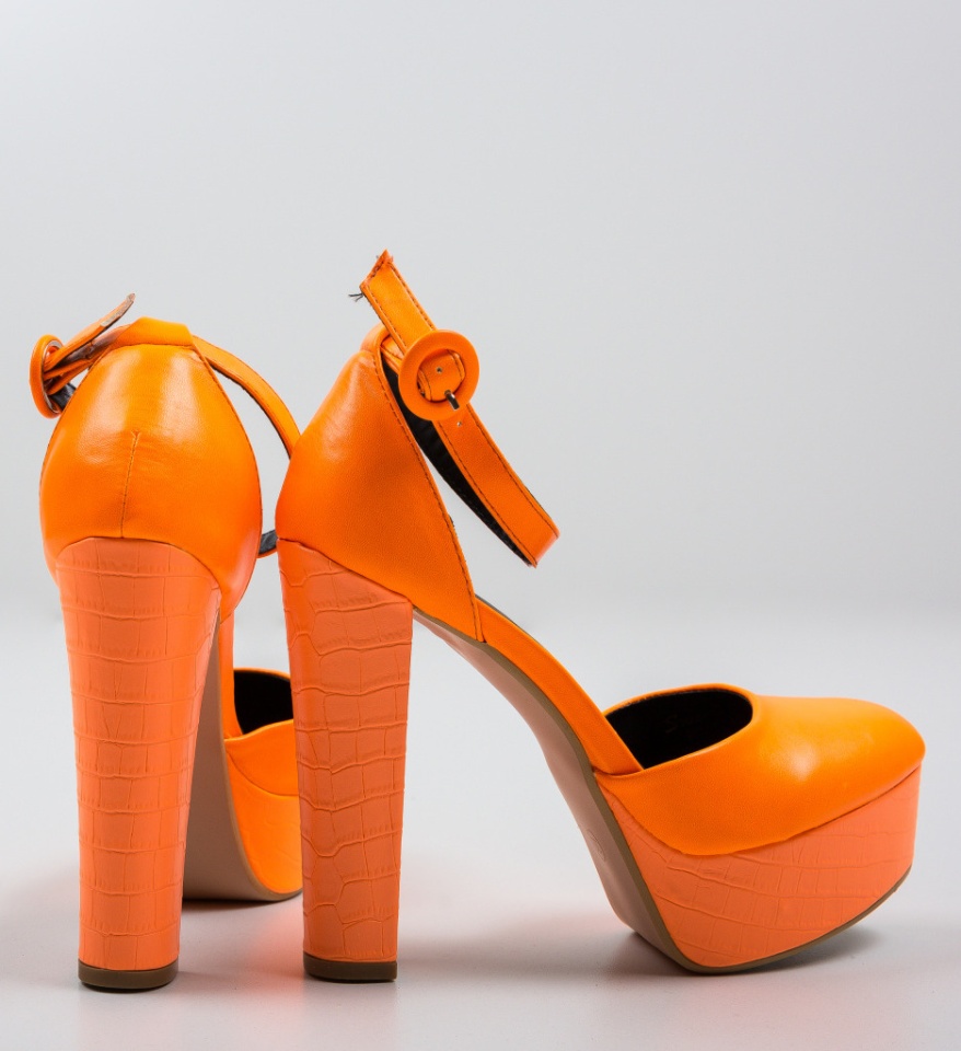 Pantofi Krista Portocalii Neon - Img 12
