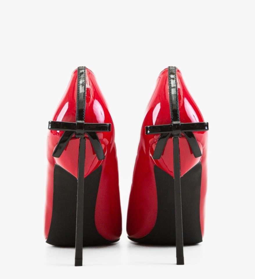 Pantofi stiletto dama Dundy Rosii - Img 3
