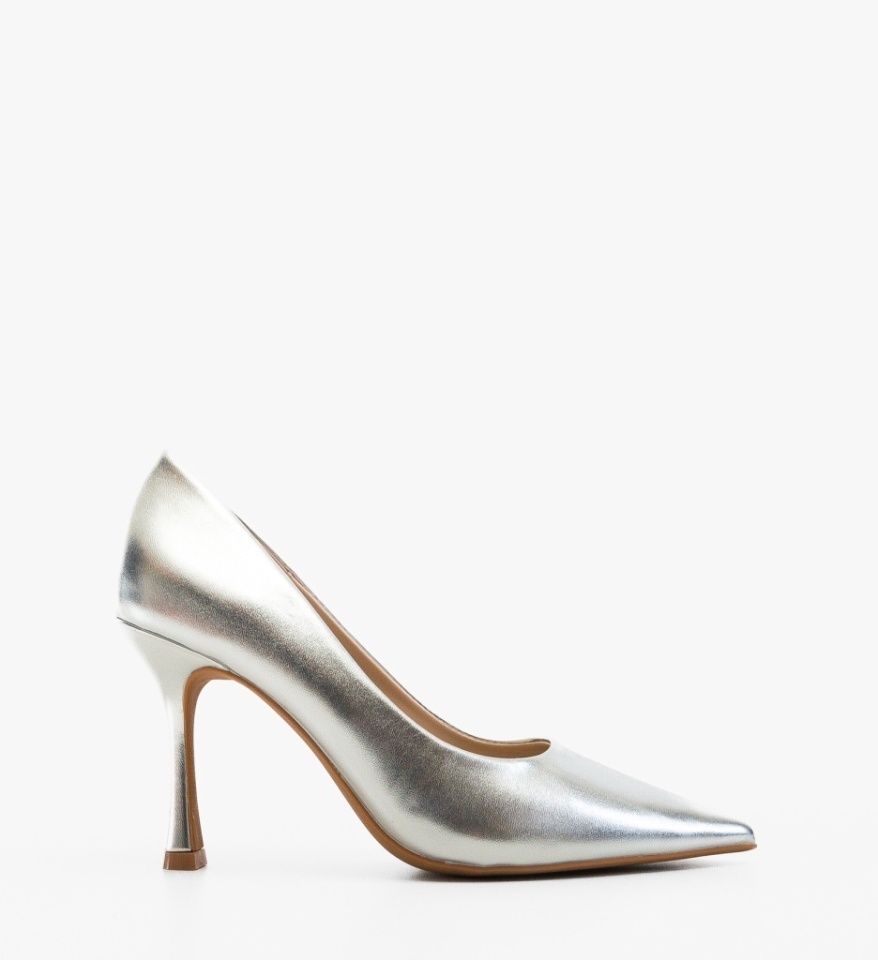 Pantofi stiletto dama Smart Argintii - Img 2