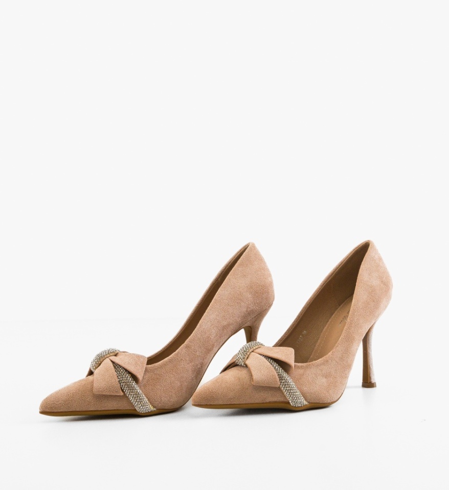 Pantofi stiletto dama Subhaa Bej - Img 4