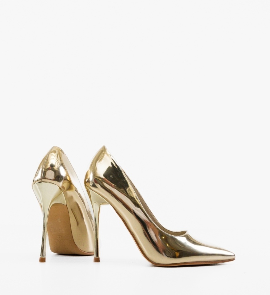 Pantofi stiletto Helar Aurii 2 - Img 2