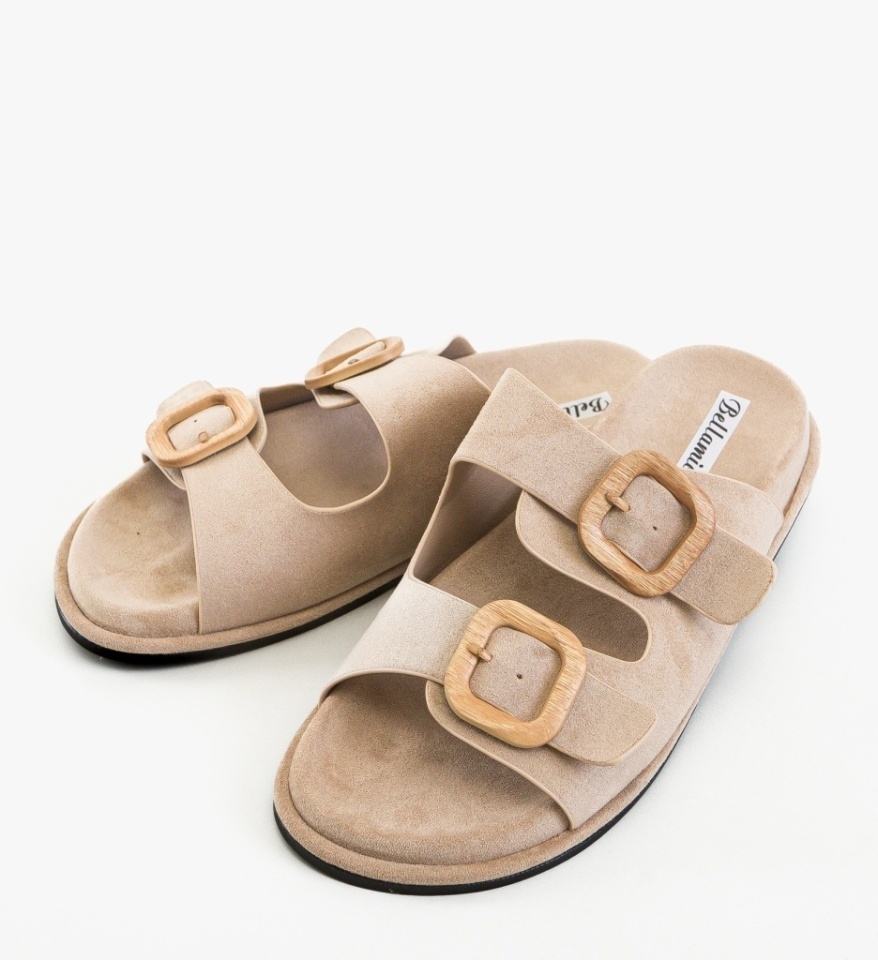 Papuci dama Rumy Khaki - Img 3