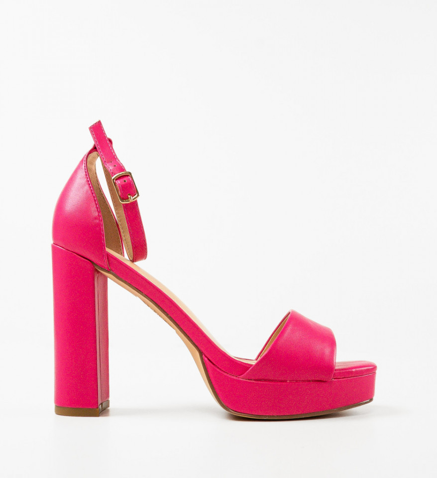 Sandale cu toc Abimbo Fuchsia