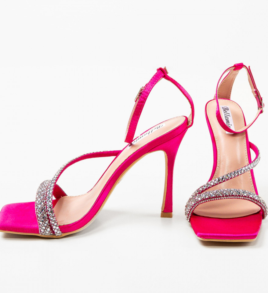 Sandale cu toc Franciszek Fuchsia - Img 11