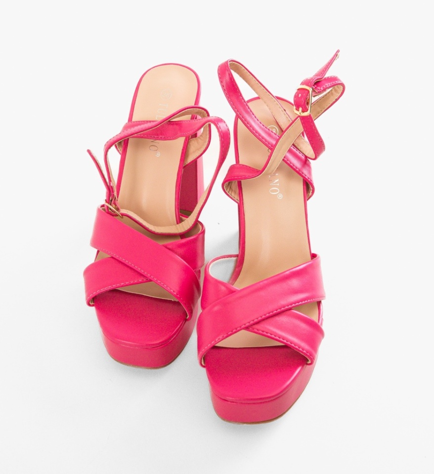 Sandale cu toc Jessica Fuchsia - Img 2