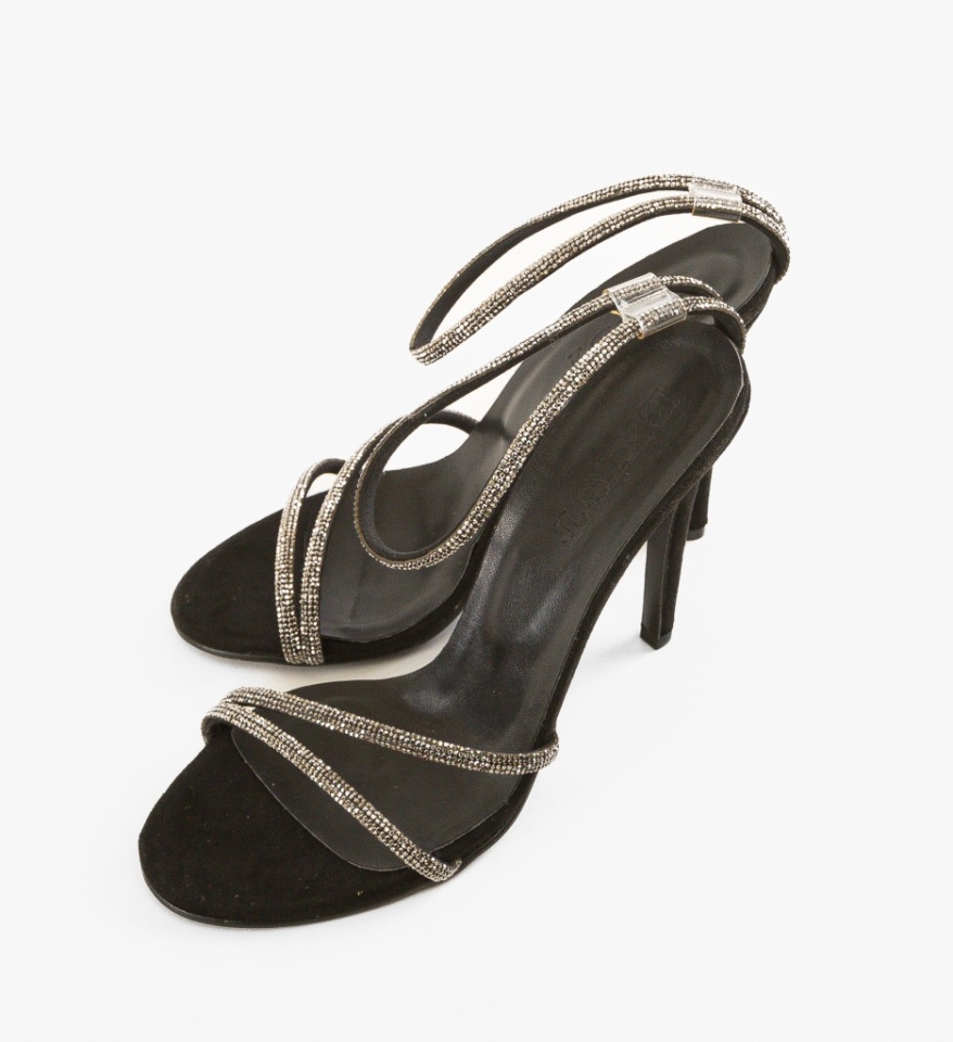 Sandale cu toc Kajus Negre - Img 2