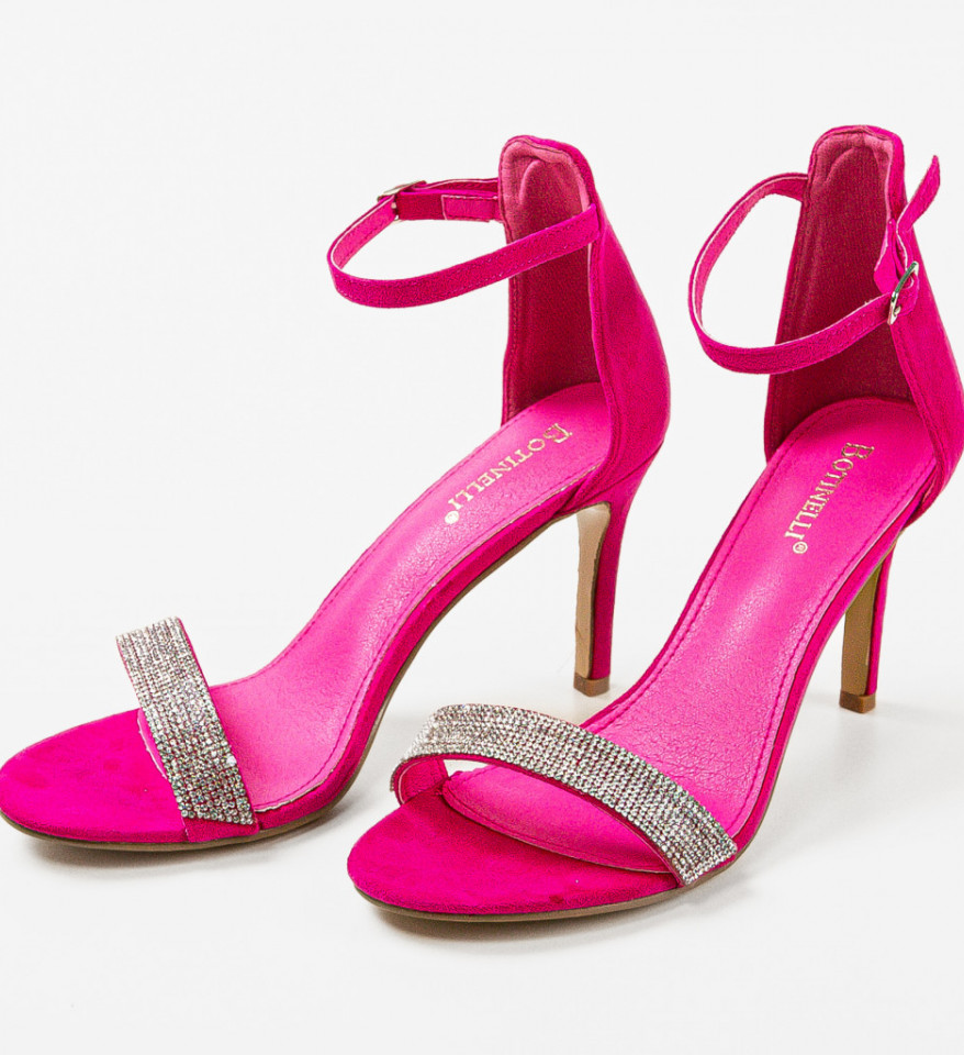 Sandale cu toc Kandrev Fuchsia - Img 2