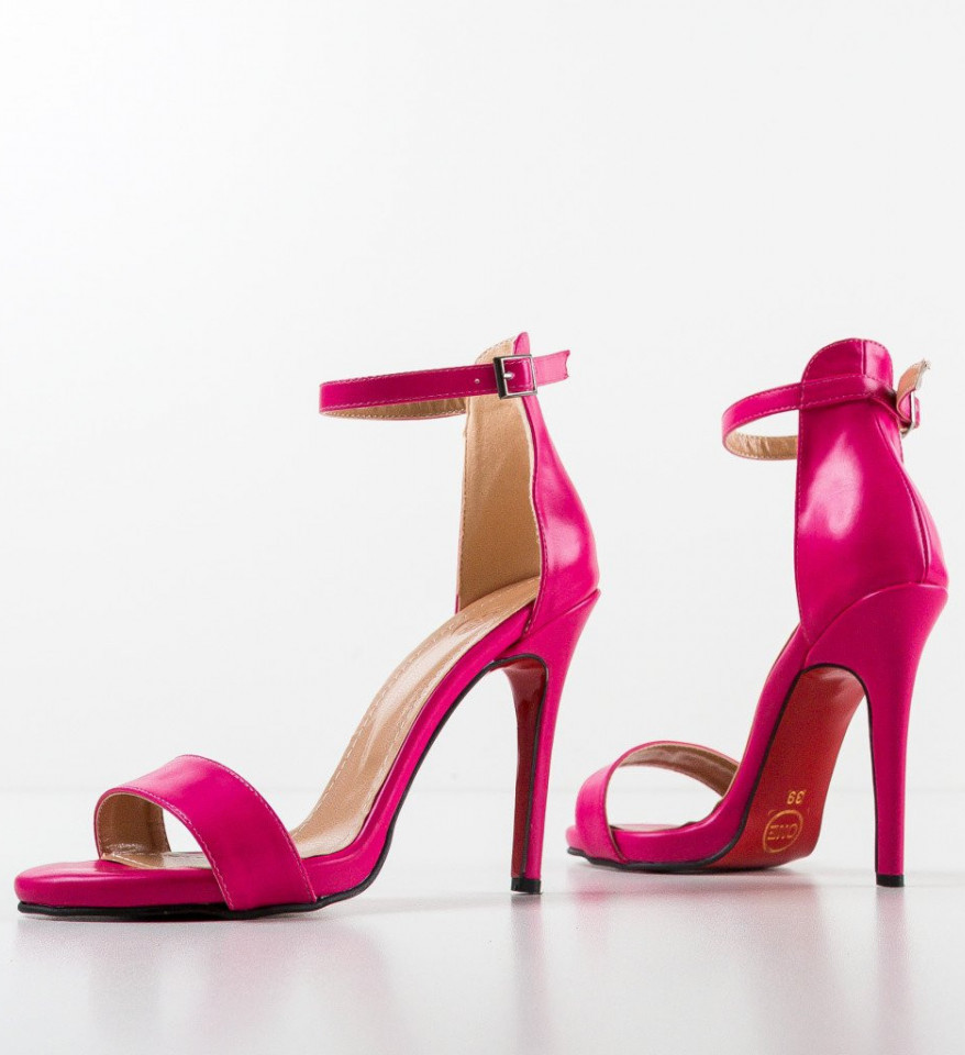 Sandale cu toc Leter Fuchsia - Img 3