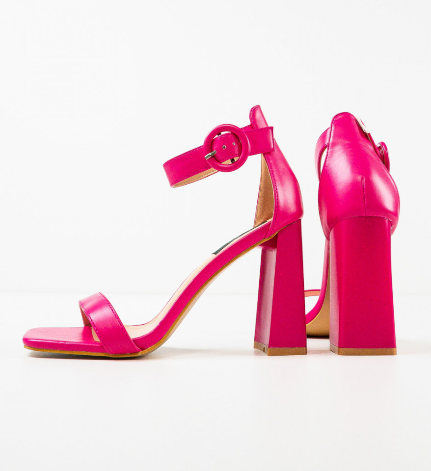 Sandale cu toc Seppho Fuchsia - Img 2