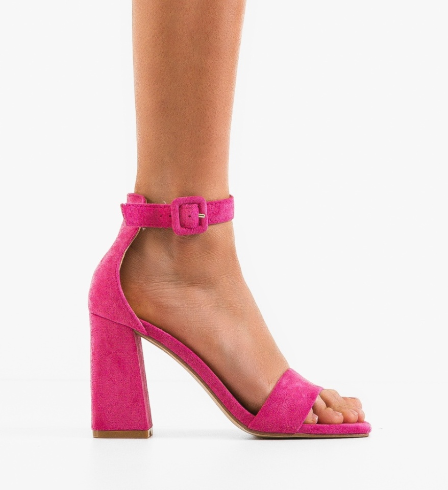 Sandale cu toc Teso Fuchsia