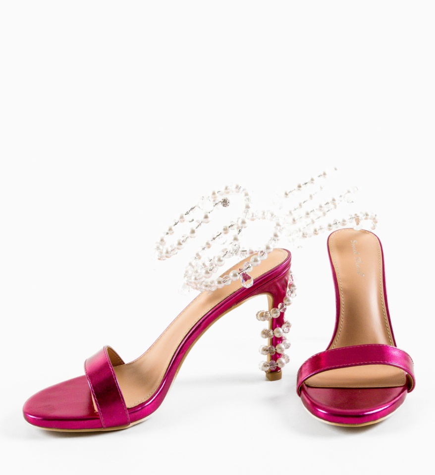 Sandale cu toc Uche Fuchsia - Img 4
