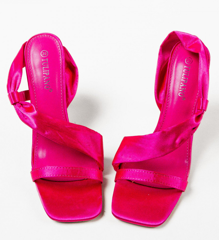 Sandale cu toc Wojciech Fuchsia - Img 2
