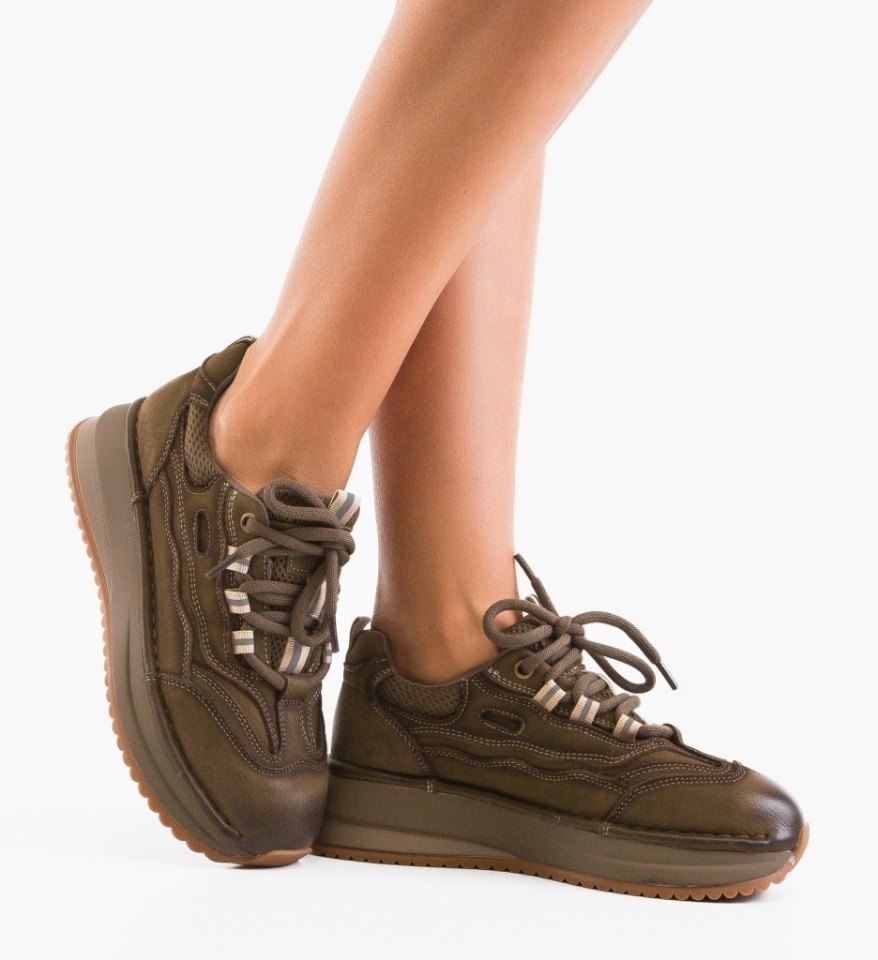 Sneakers dama Akiva Khaki - Img 5