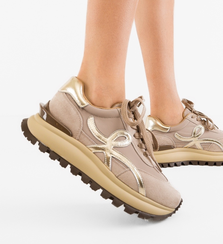 Sneakers dama Amotto Bej - Img 5