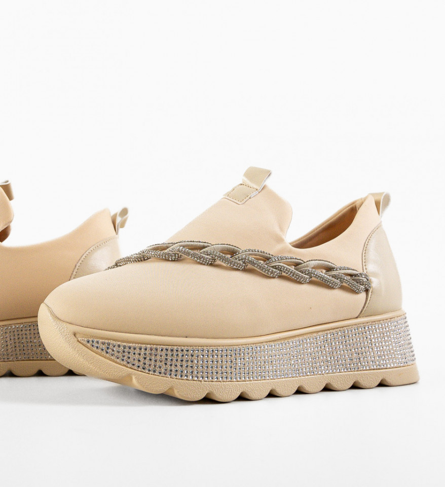 Sneakers dama Andala Bej - Img 3