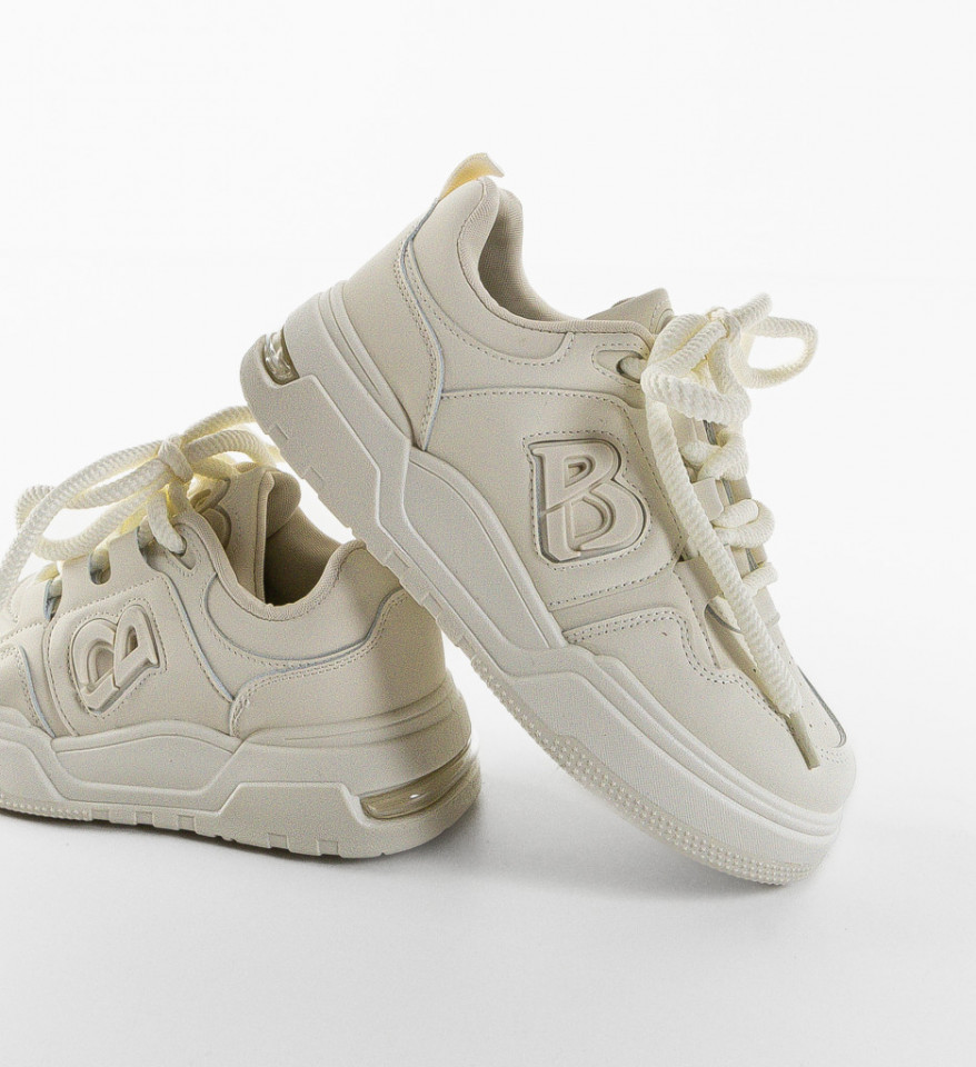 Sneakers dama Bebybe Bej - Img 3