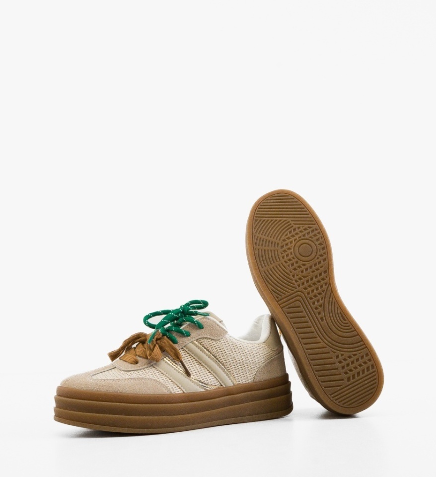 Sneakers dama Boomby Bej 2 - Img 3
