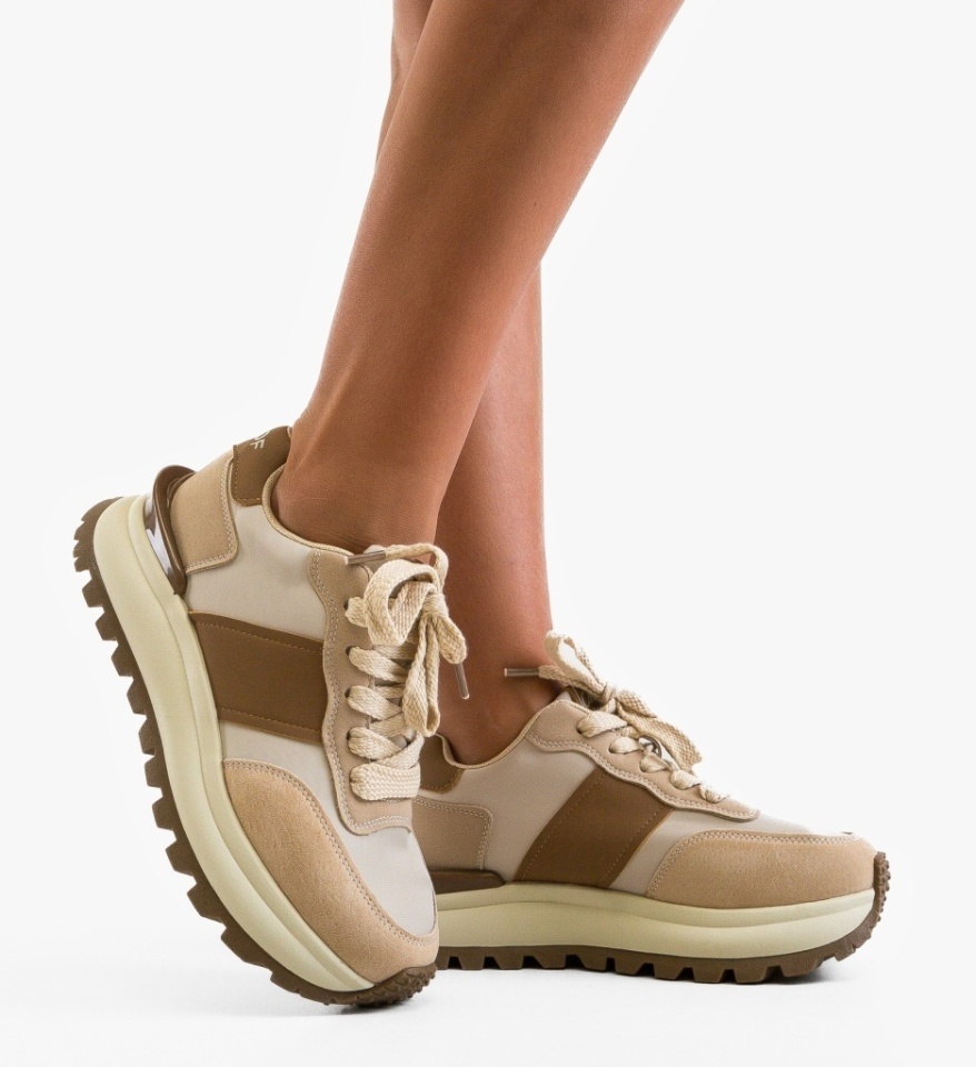Sneakers dama Carof Khaki - Img 4