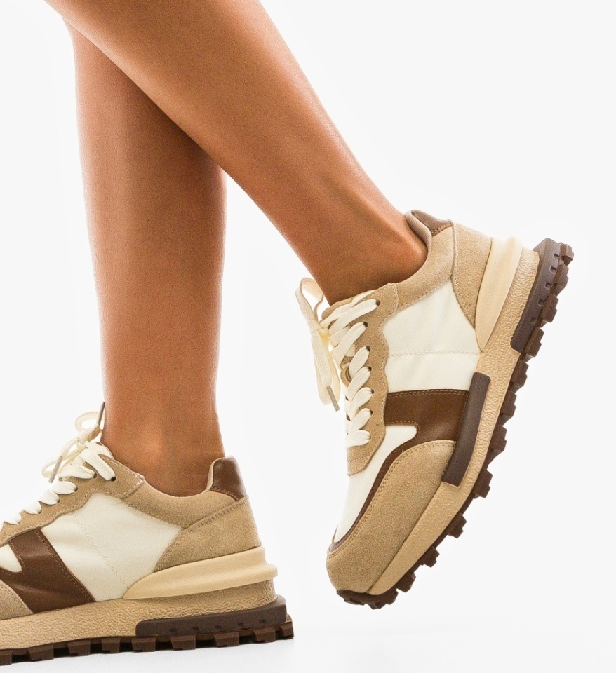 Sneakers dama Delepe Bej - Img 2