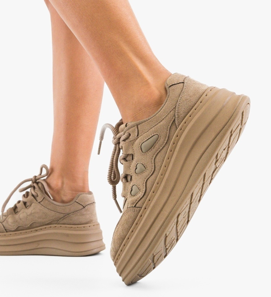 Sneakers dama Fobrey Khaki - Img 4