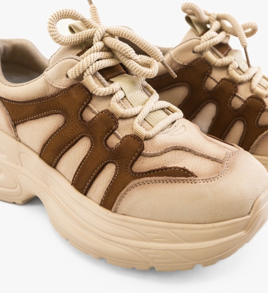 Sneakers dama Iman Bej 2 - Img 3