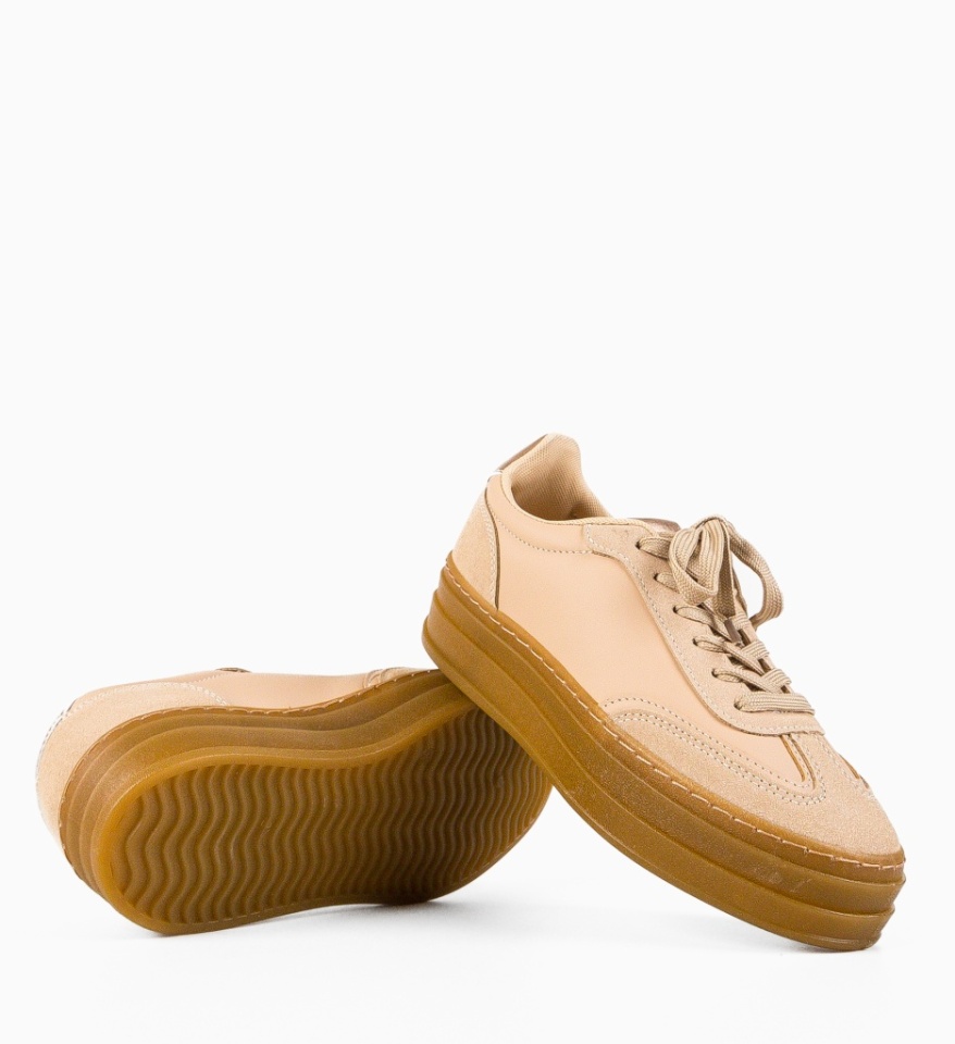 Sneakers dama Jaswin Khaki - Img 3