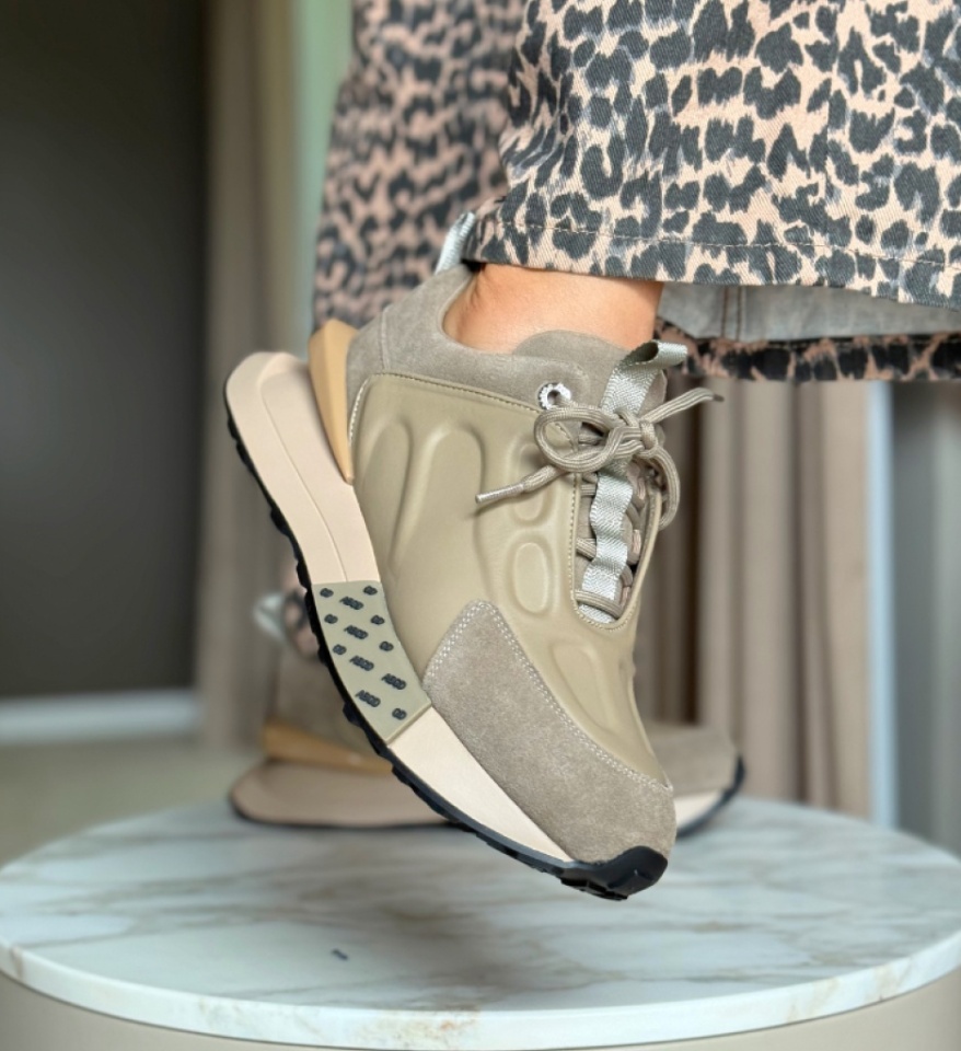 Sneakers dama Kajmer Khaki - Img 10