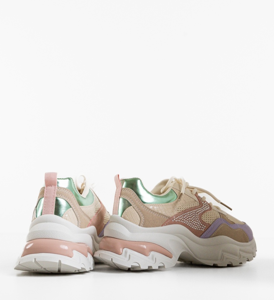 Sneakers dama Leonarda Bej - Img 3
