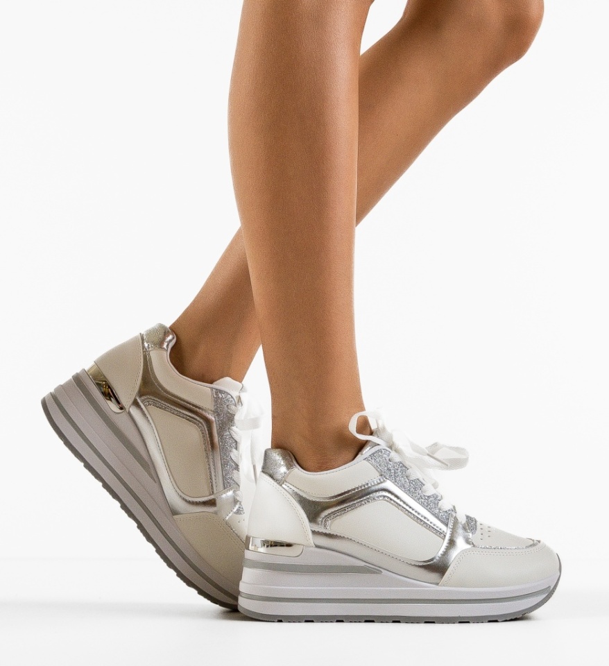 Sneakers dama Lynch Argintii - Img 6